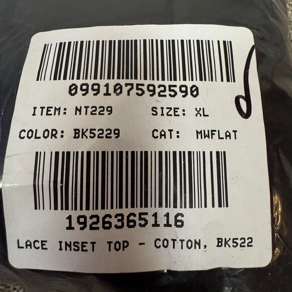 Madewell Lace Inset Mock Neck Long Sleeve Top XL Silk Cami Sheer Goth Whimsy NWT - Picture 12 of 14